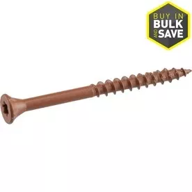 #10 X 3-inch Red Ceramic Deck Screws - 25 Pounds