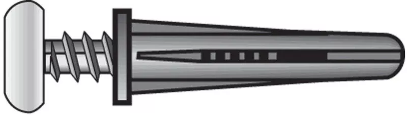 .138 In. D X 3/4 In. L Plastic Pan Head Conical Anchor 6 Pc