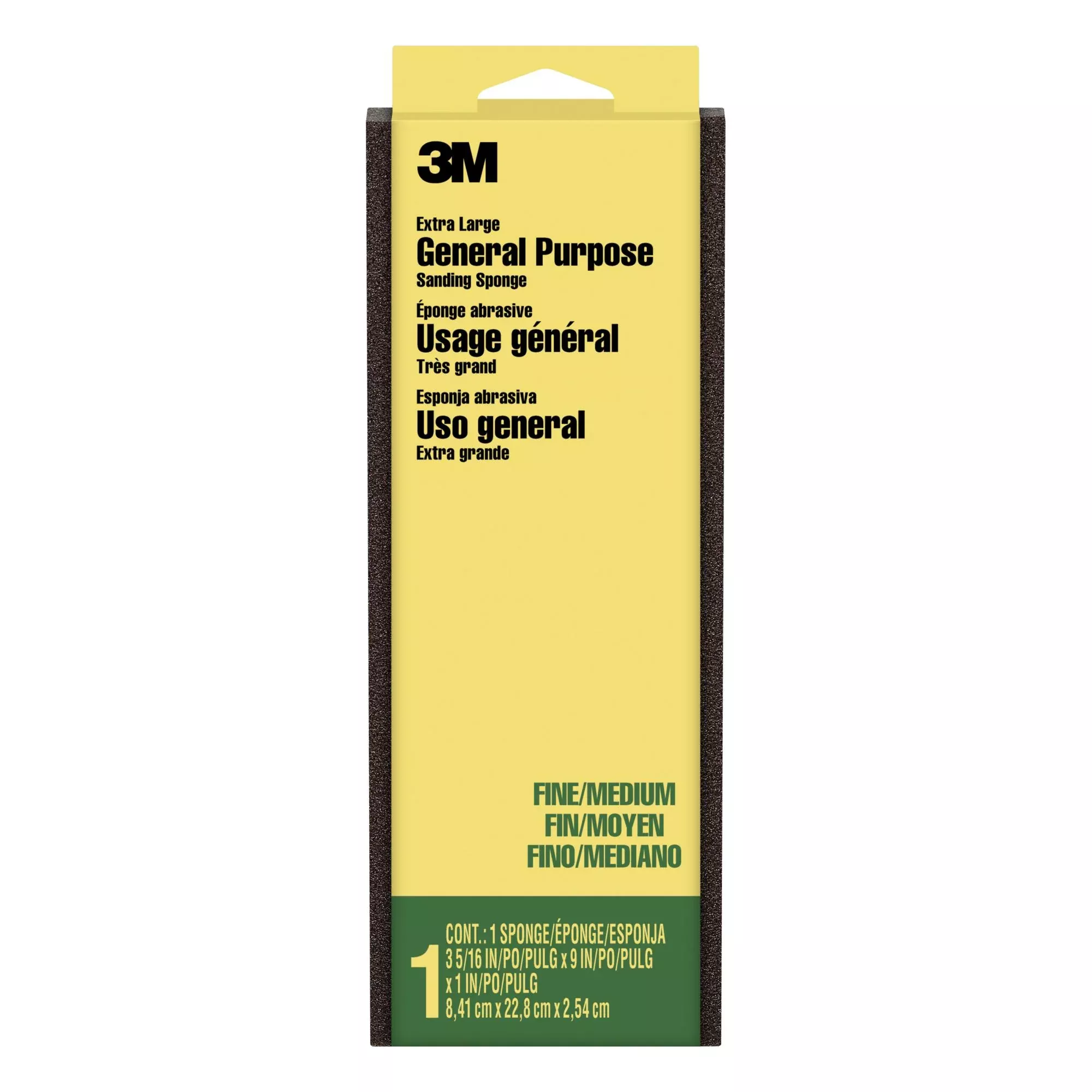3M Extra Large Sanding Sponge, 910XLA-12-CC, Fine/Medium Grit