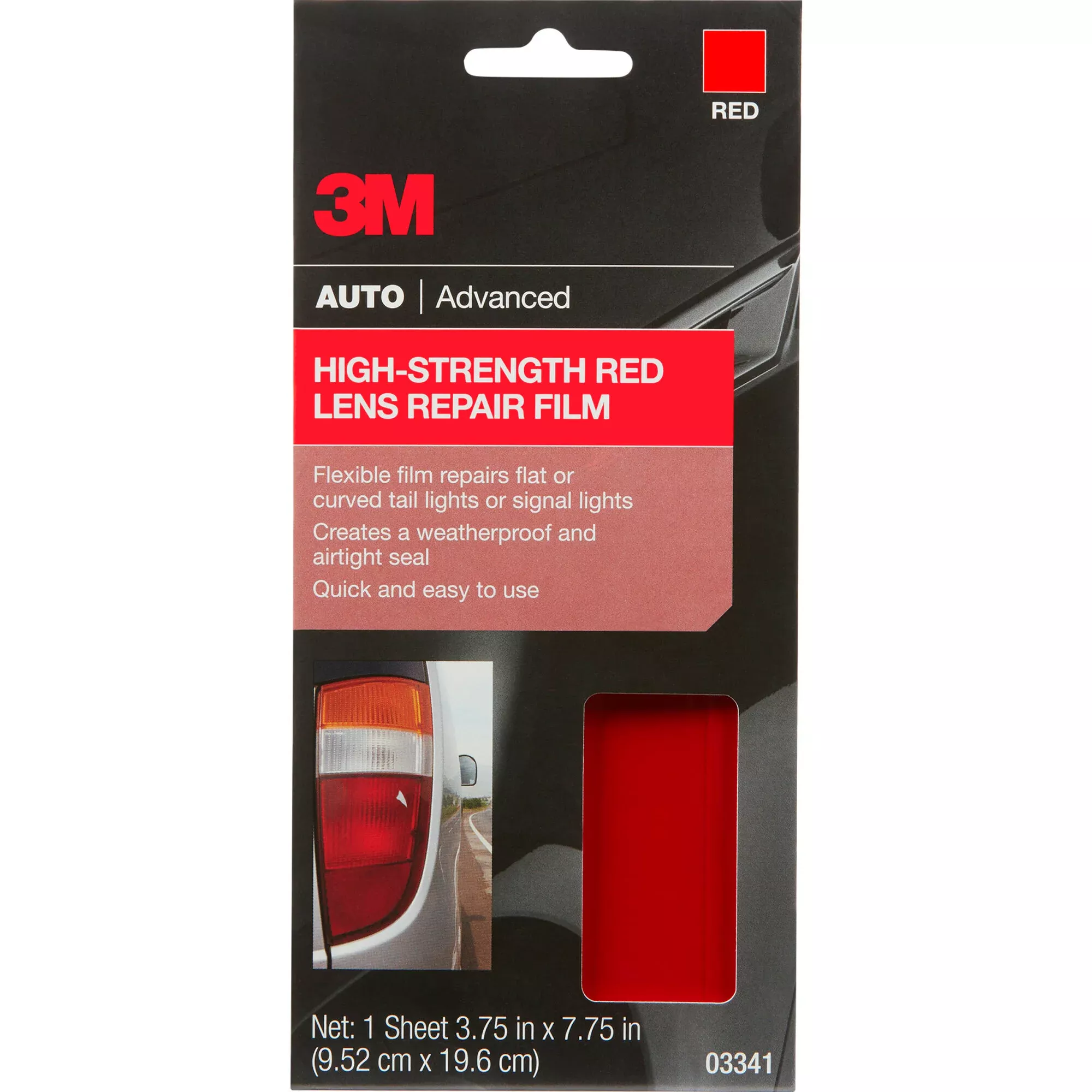 3M High Strength Lens Repair Film Red, 03341, 3.75 in x 7.75 in, 24 percase