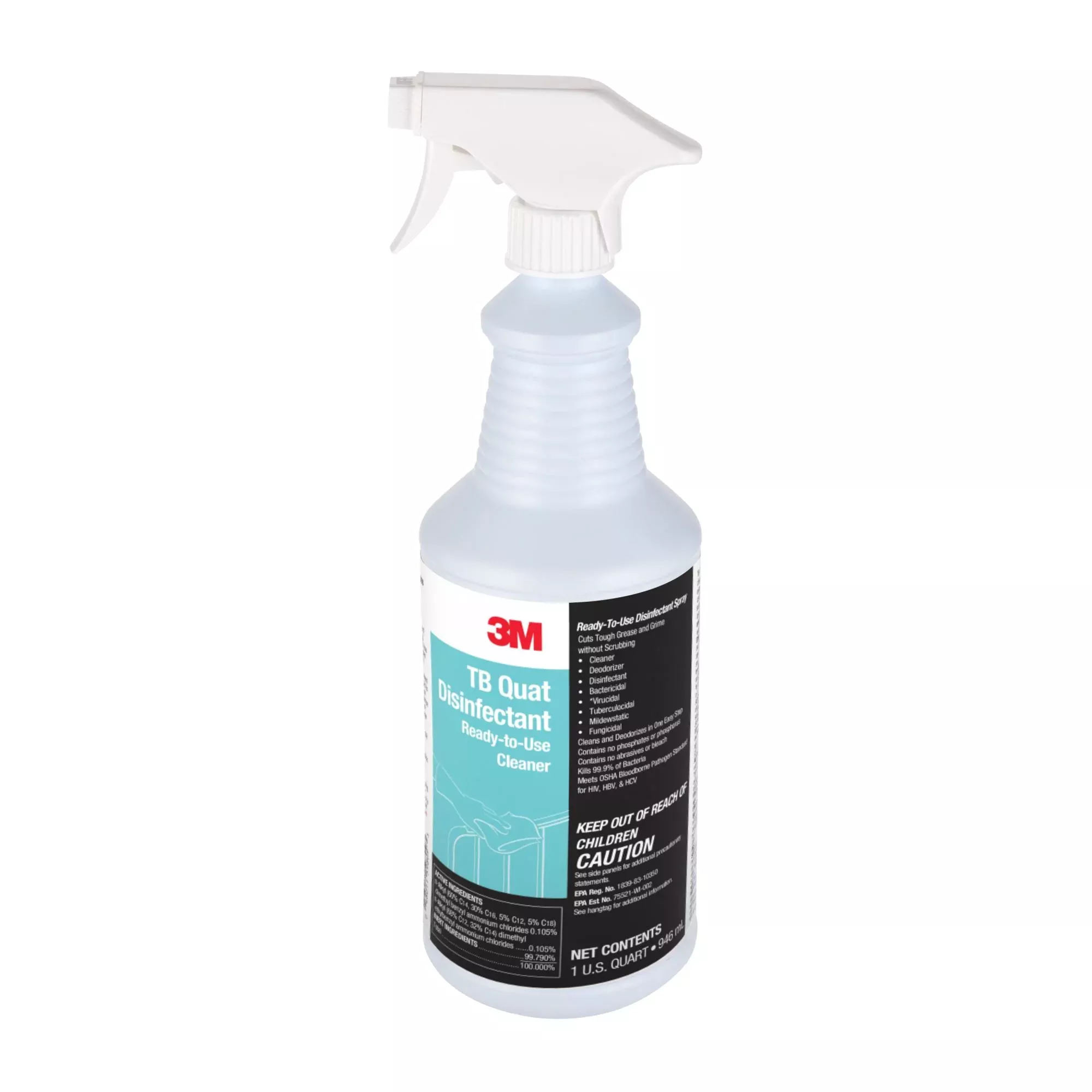 3M TB Quat Disinfectant Ready-To-Use Cleaner, Quart