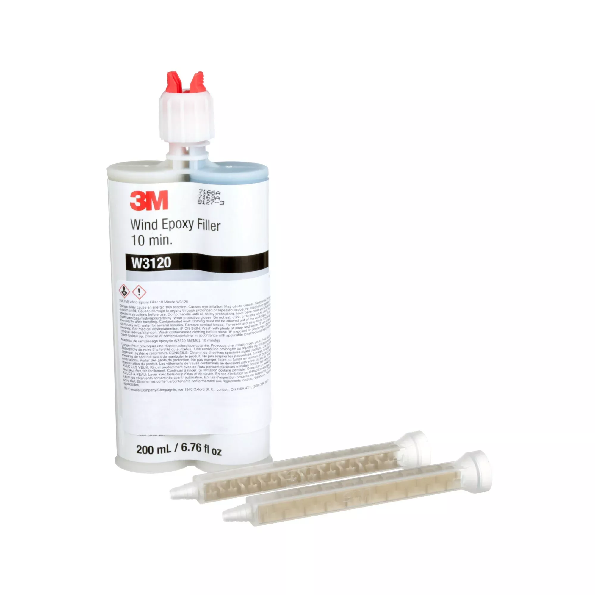 3M Wind Epoxy Filler W3120, 200 mL, 6 Cartridges/Box
