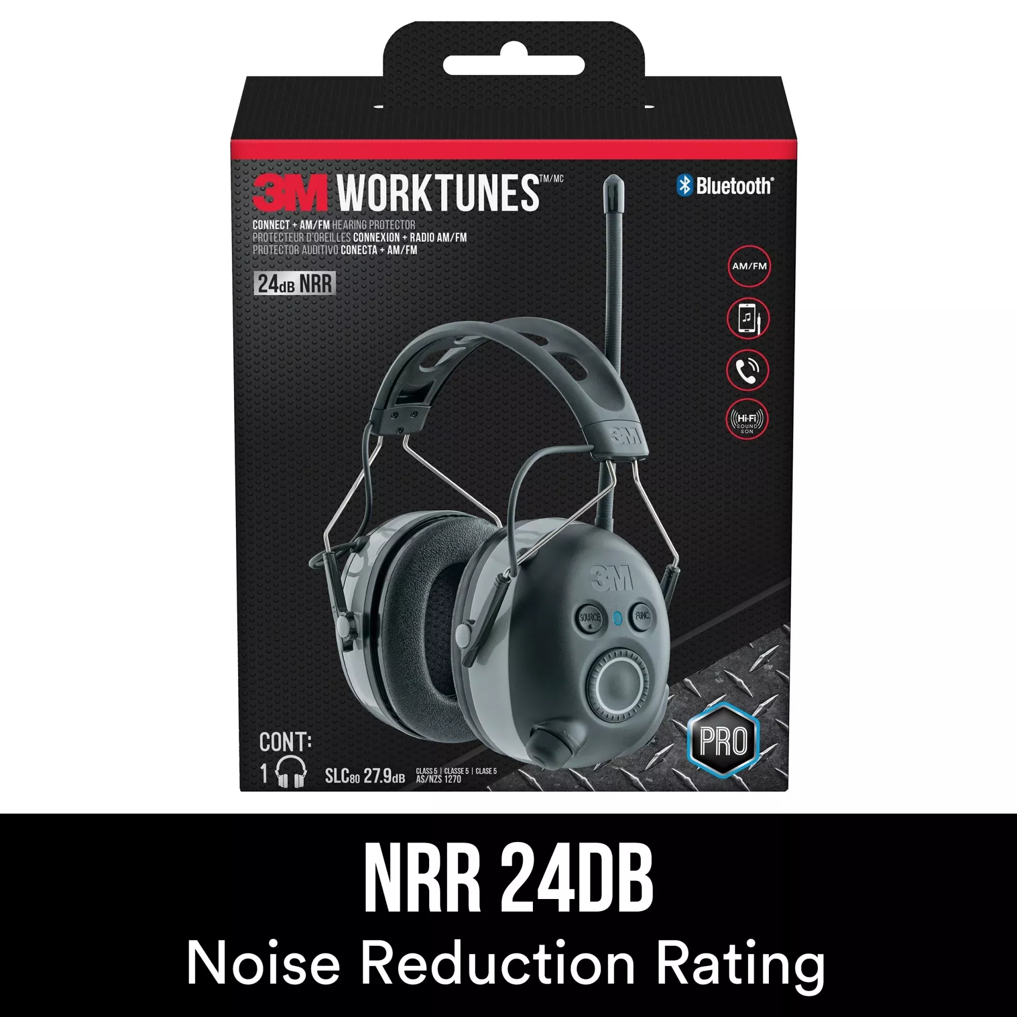 3M WorkTunes Connect + AM/FM Hearing Protector with BluetoothTechnology