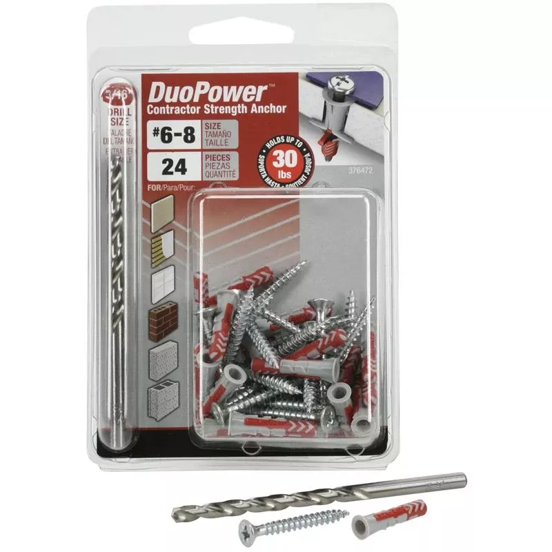 #6-8 x 1 in. DuoPower Contractor Strength Anchor Kit (Multipack)