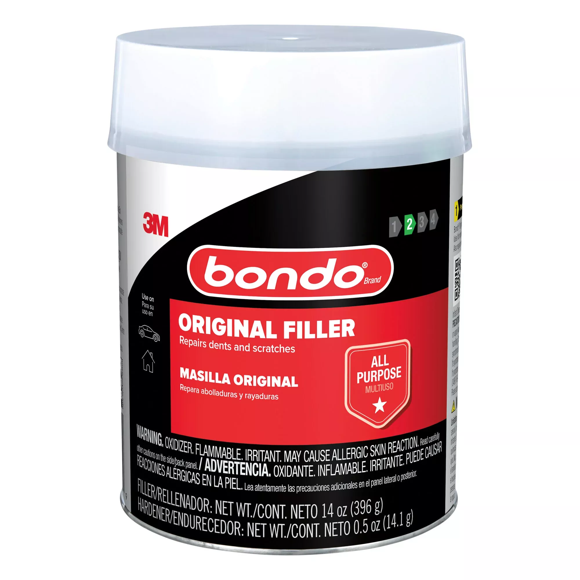 Bondo Original Filler OR-PT-ES, 14 oz (396.89 g)