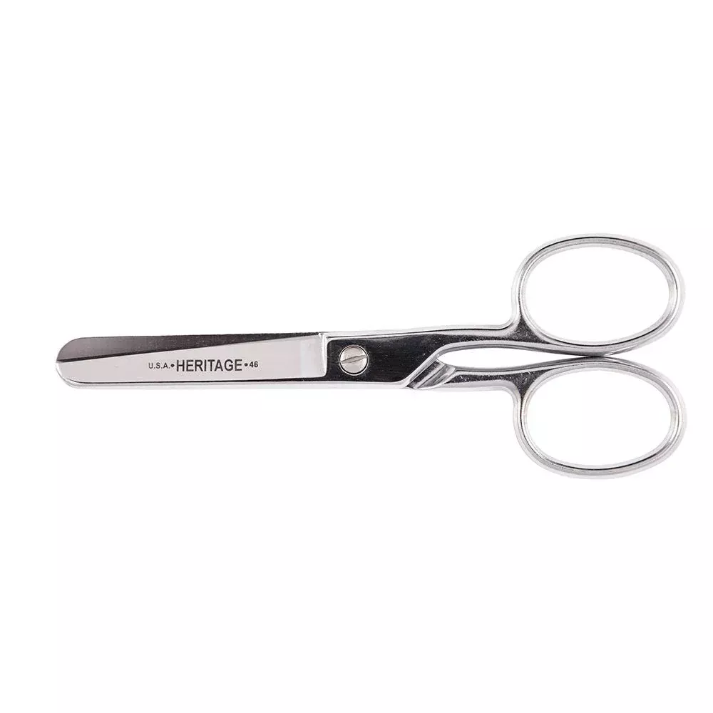Heritage Cutlery 46F 6'' Safety Scissors w/ Large Ring / Fully Rounded Tips