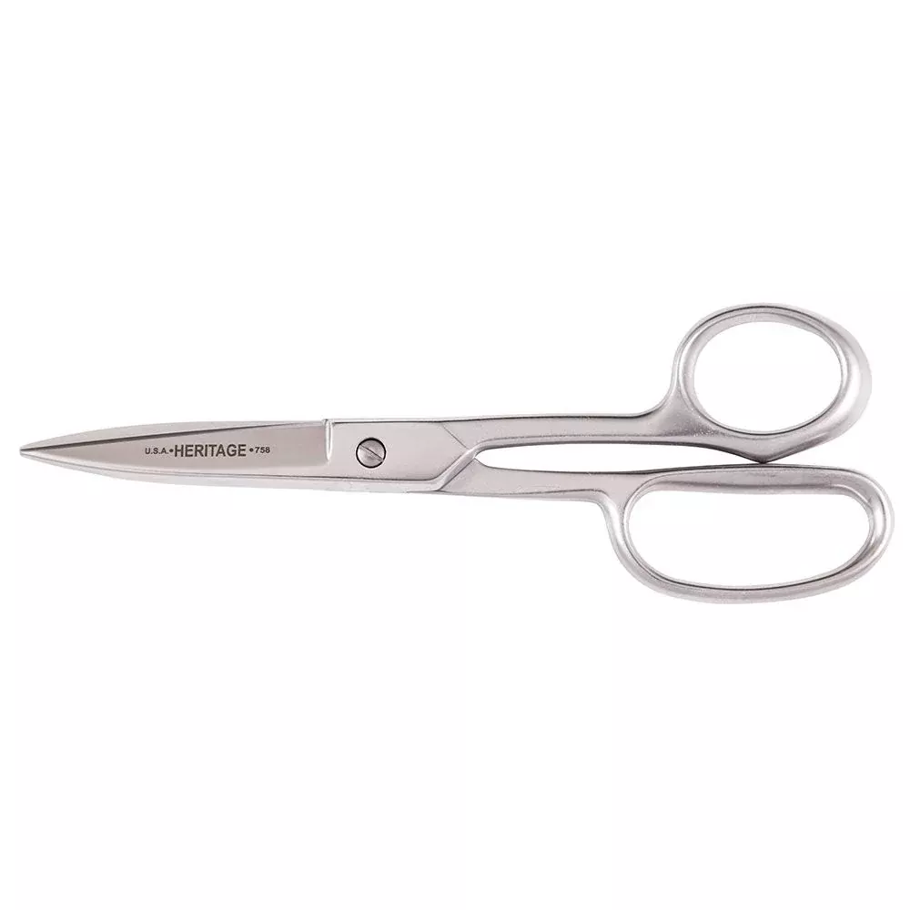 Heritage Cutlery 758KS 8'' Straight Stainless Trimmer / Knife Edge / Serrated