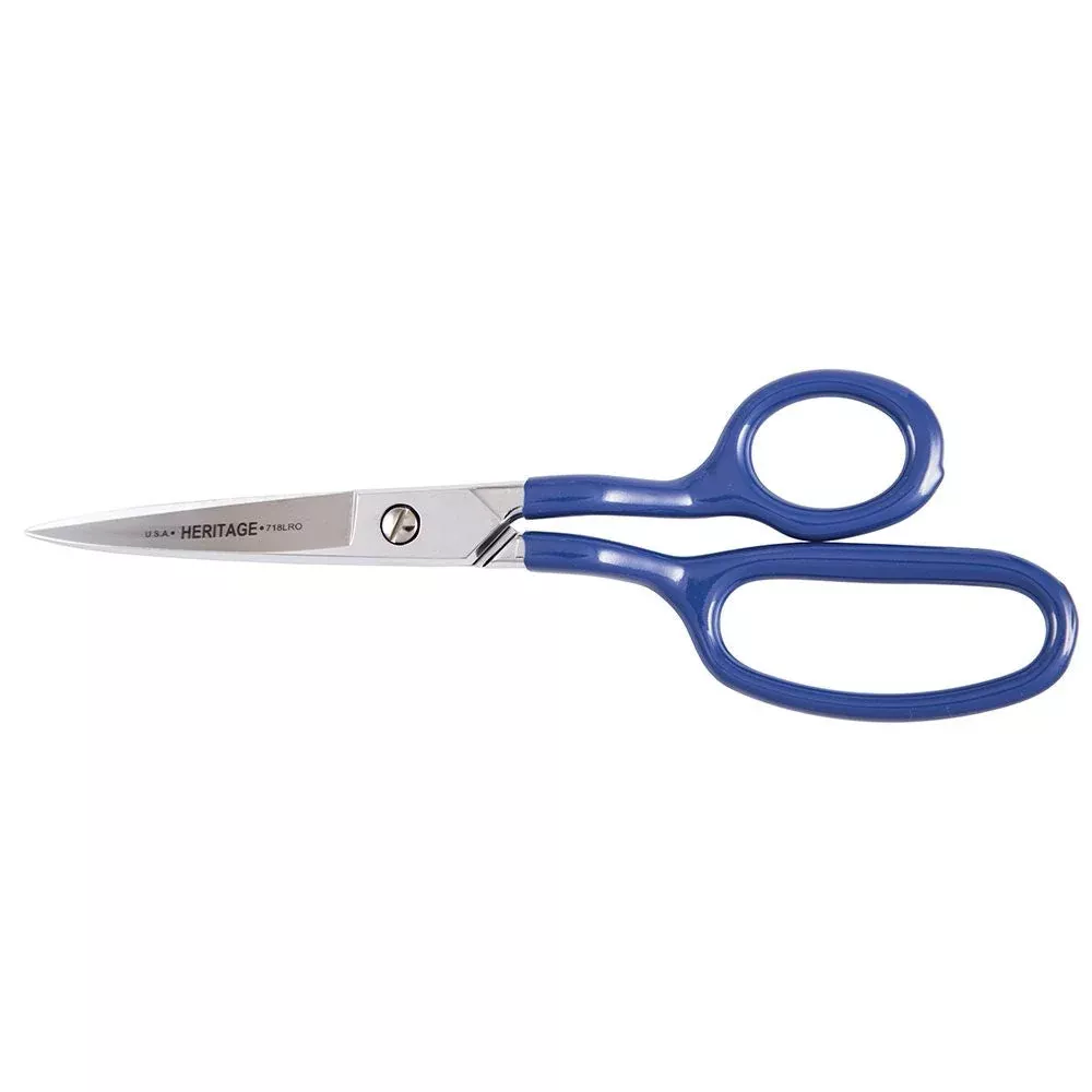 Heritage Cutlery 8 5/8'' Heavy Duty Carpet Shear w/ Large Ring / Offset Handles