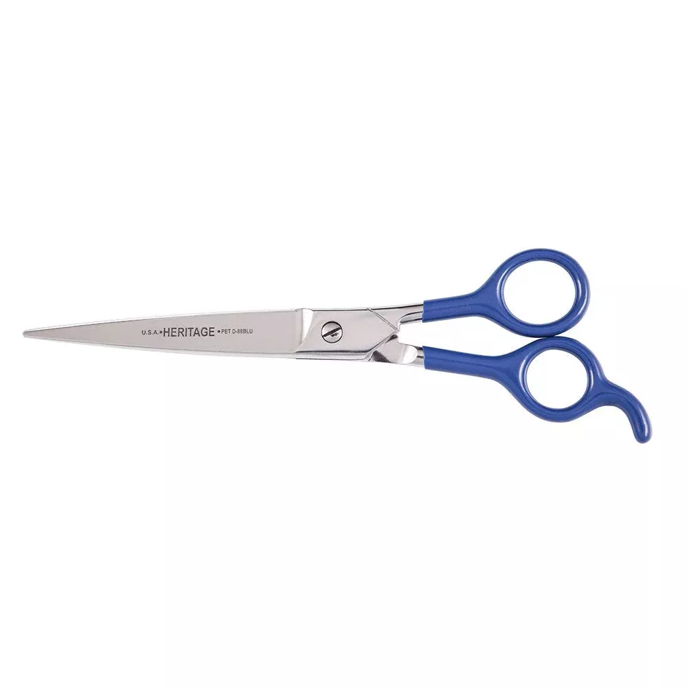 Heritage Cutlery D88-Blu 8'' Pet Grooming Scissor / Blue Coated Handles