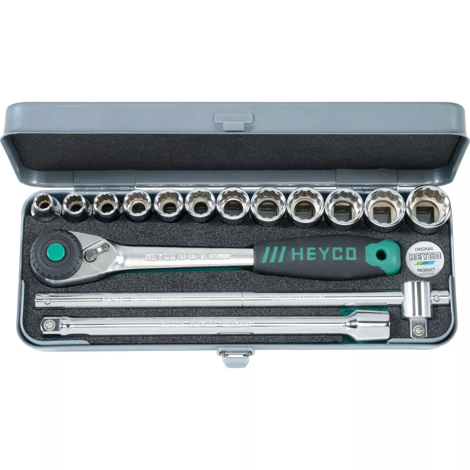 Heyco 00070800083 Metric Socket Set, 1/2 Inch, 15 pcs