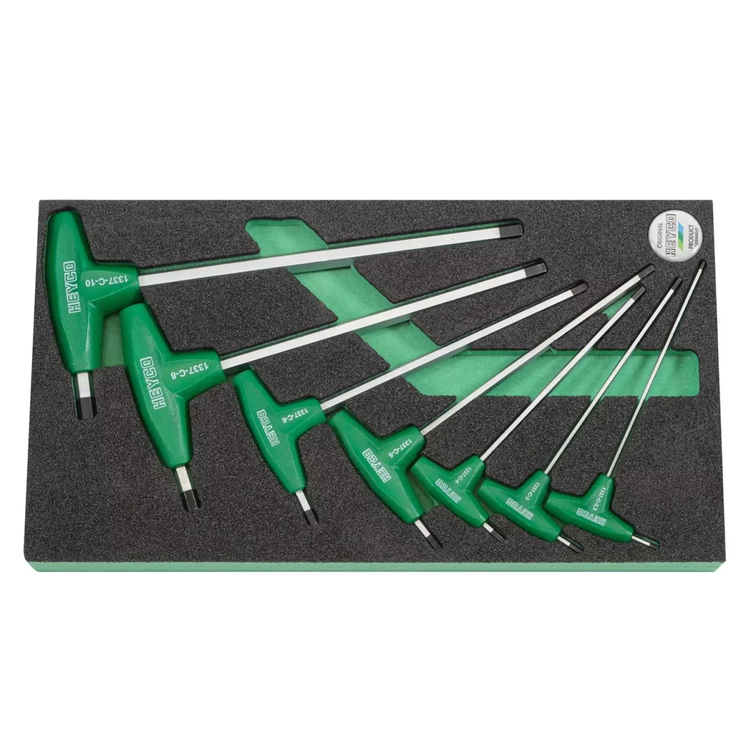 Heyco 00960001080 Hexagonal Head Wrench Sets For Hexagon Socket Screws, 7 Pcs.