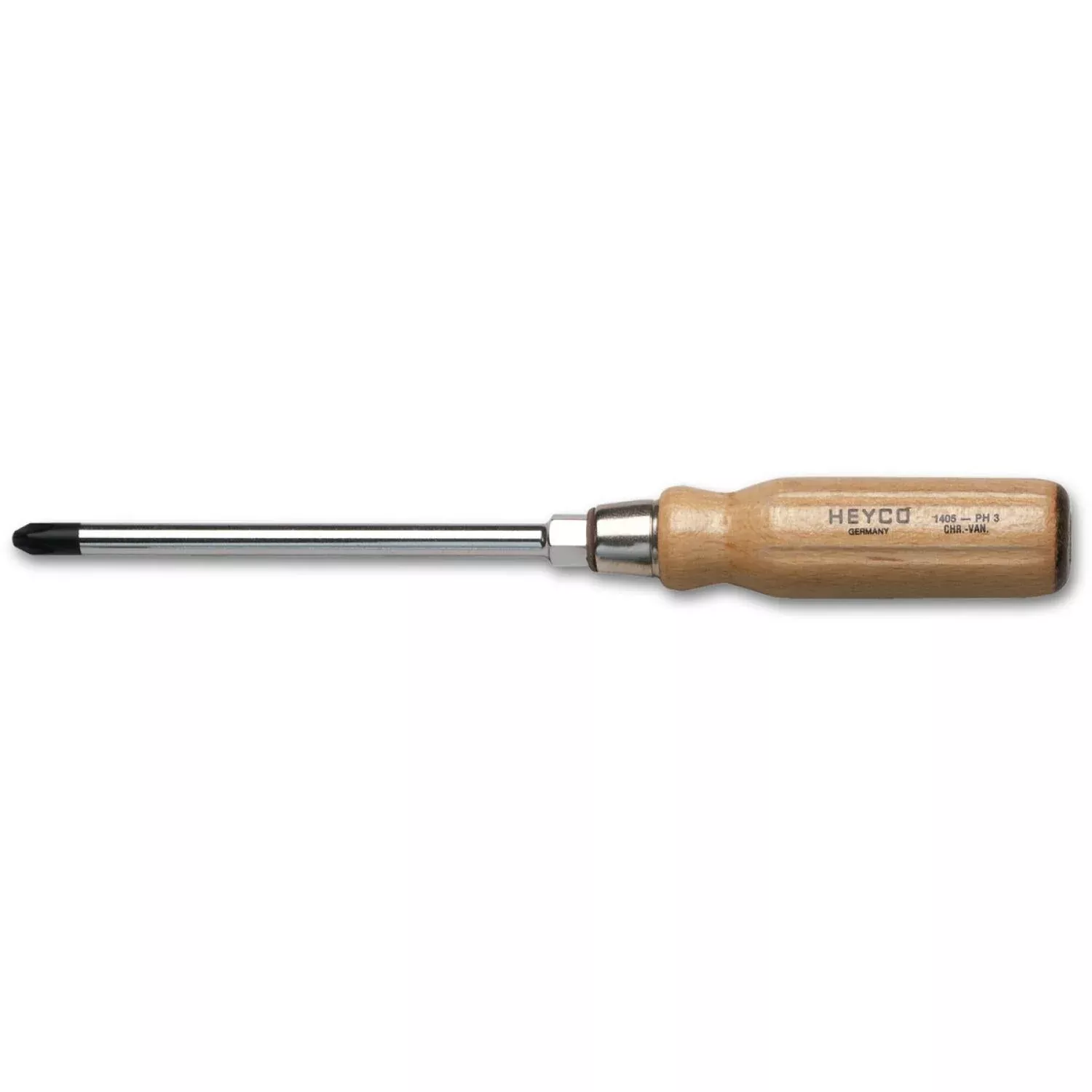 Heyco 01405004080 Phillips Screwdriver with Hardwood Handle, PH4