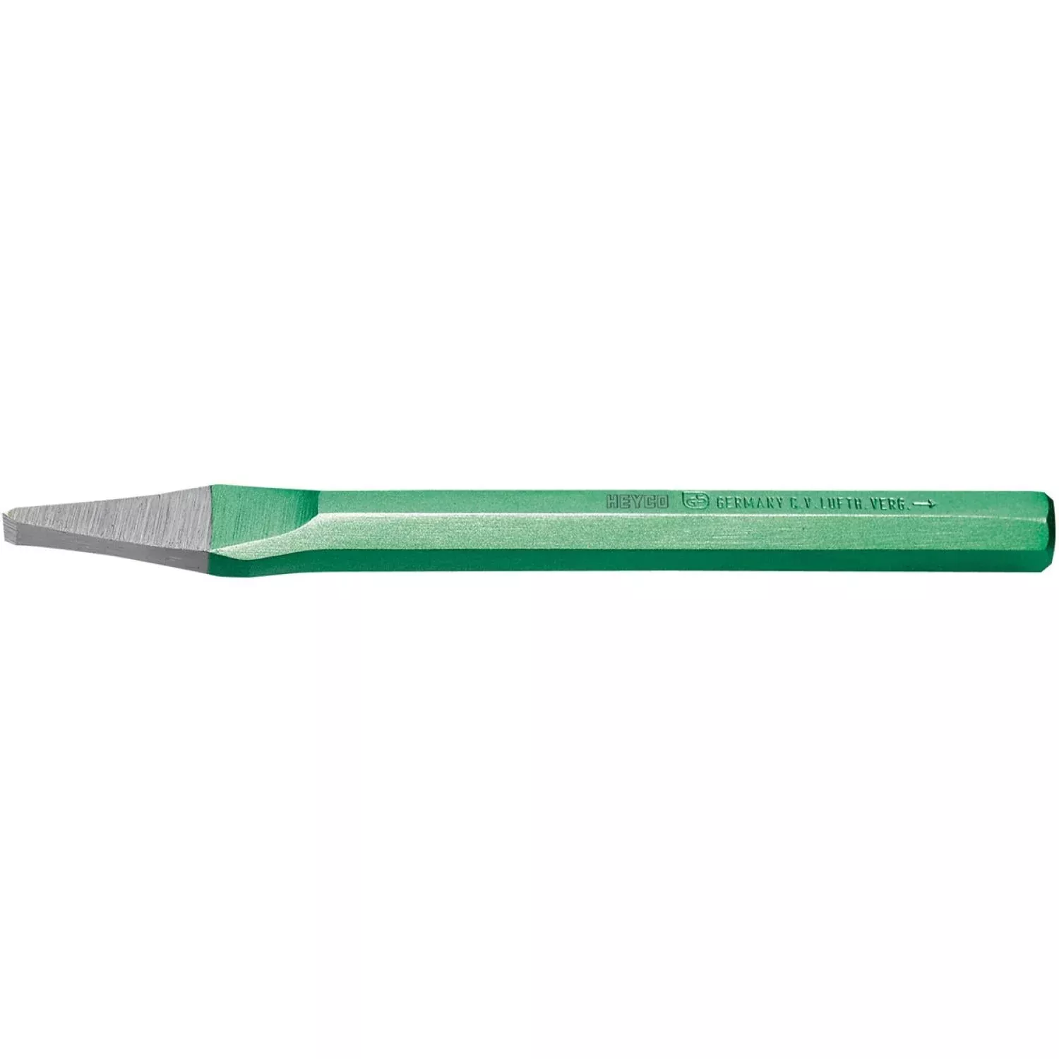 Heyco 01561020021 Cape Chisel with Non-spreading Safety Head, Hex Shaft, 200 mm