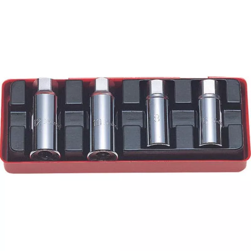 Ko-Ken 4211M 1/2 Inch Sq. Dr. Stud Puller Set 6 mm-12 mm 4 Pieces