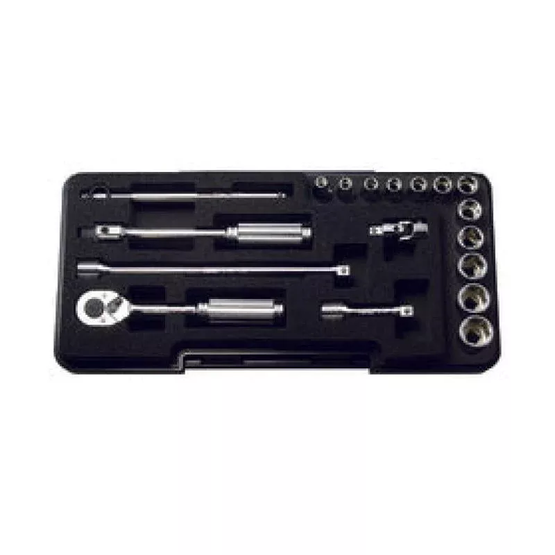 Ko-Ken P2251M 1/4 Sq. Dr. Socket set 6 point Plastic Case 18 pieces