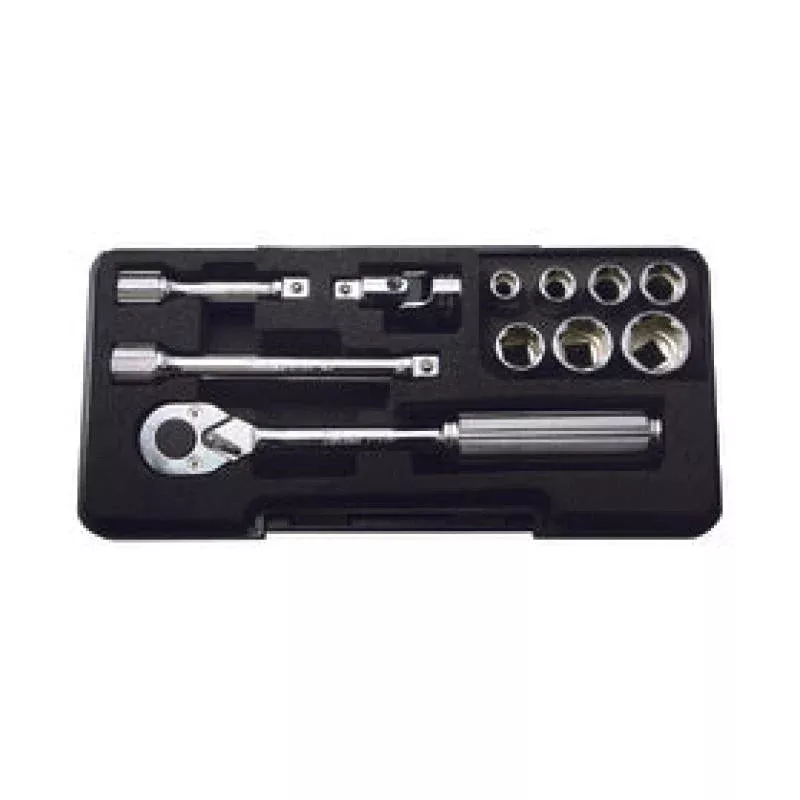Ko-Ken P3262M-6P 3/8 Sq. Dr. Socket set 6 point Plastic case 11 pieces