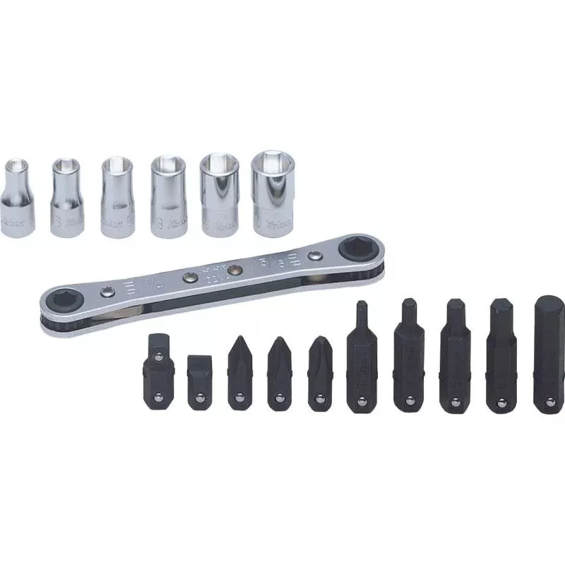 Ko-Ken R810D Socket Set 5-10 mm 6 Point 17 Pieces