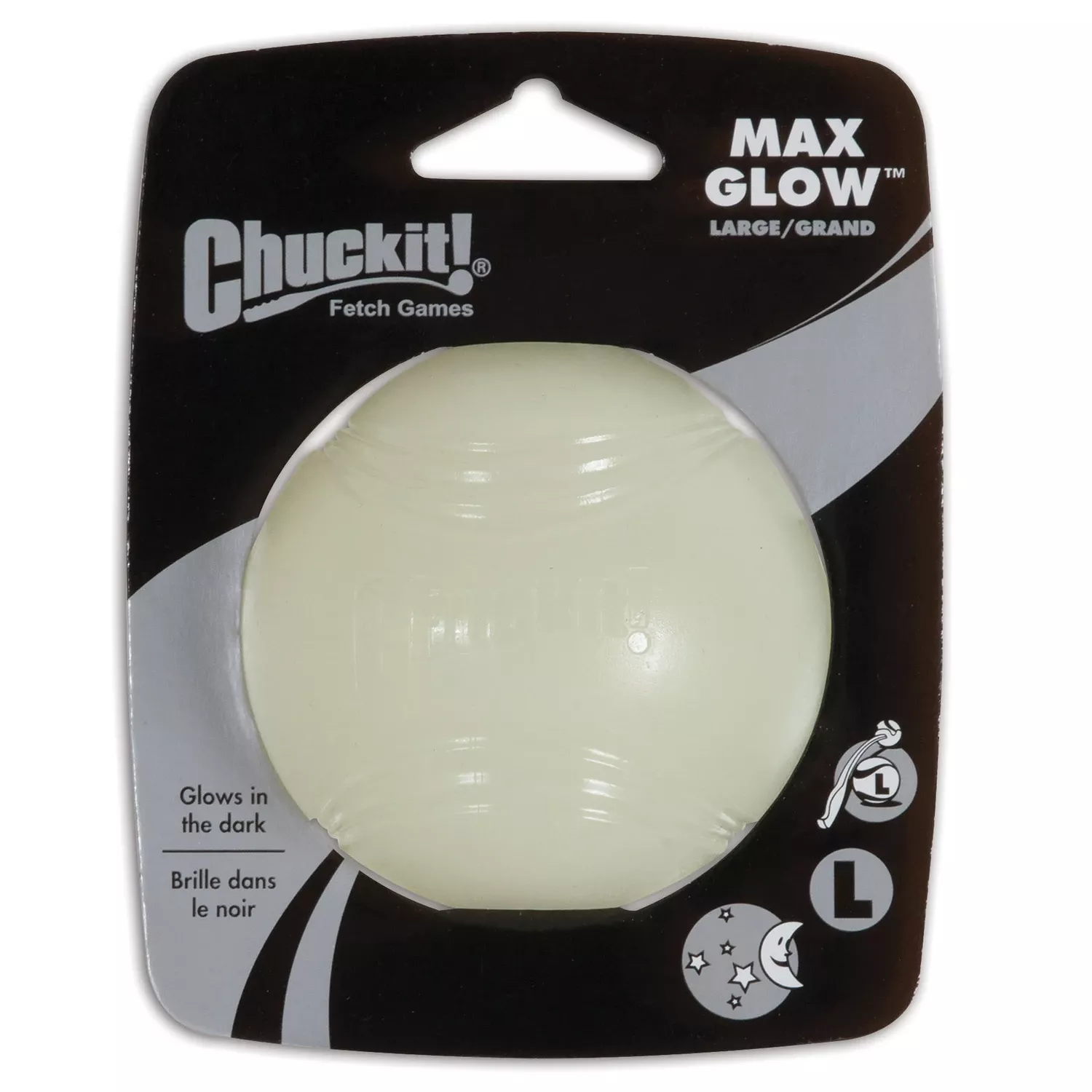 ! Max Glow For Dog White Rubber Dog Toy Large 1 Pk