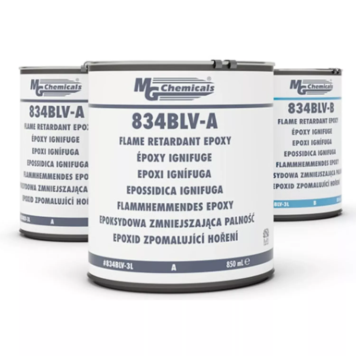 MG Chemicals 834BLV-3L Flame Retardant Epoxy, 3 Can Kit, 2.5 L