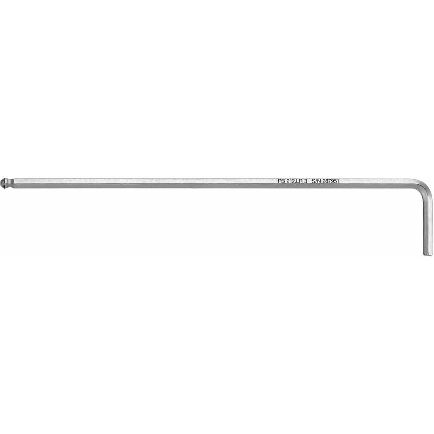 PB Swiss PB 212.LR 3 Key L- Wrenches, Long, With Ball Point and Retainer ring