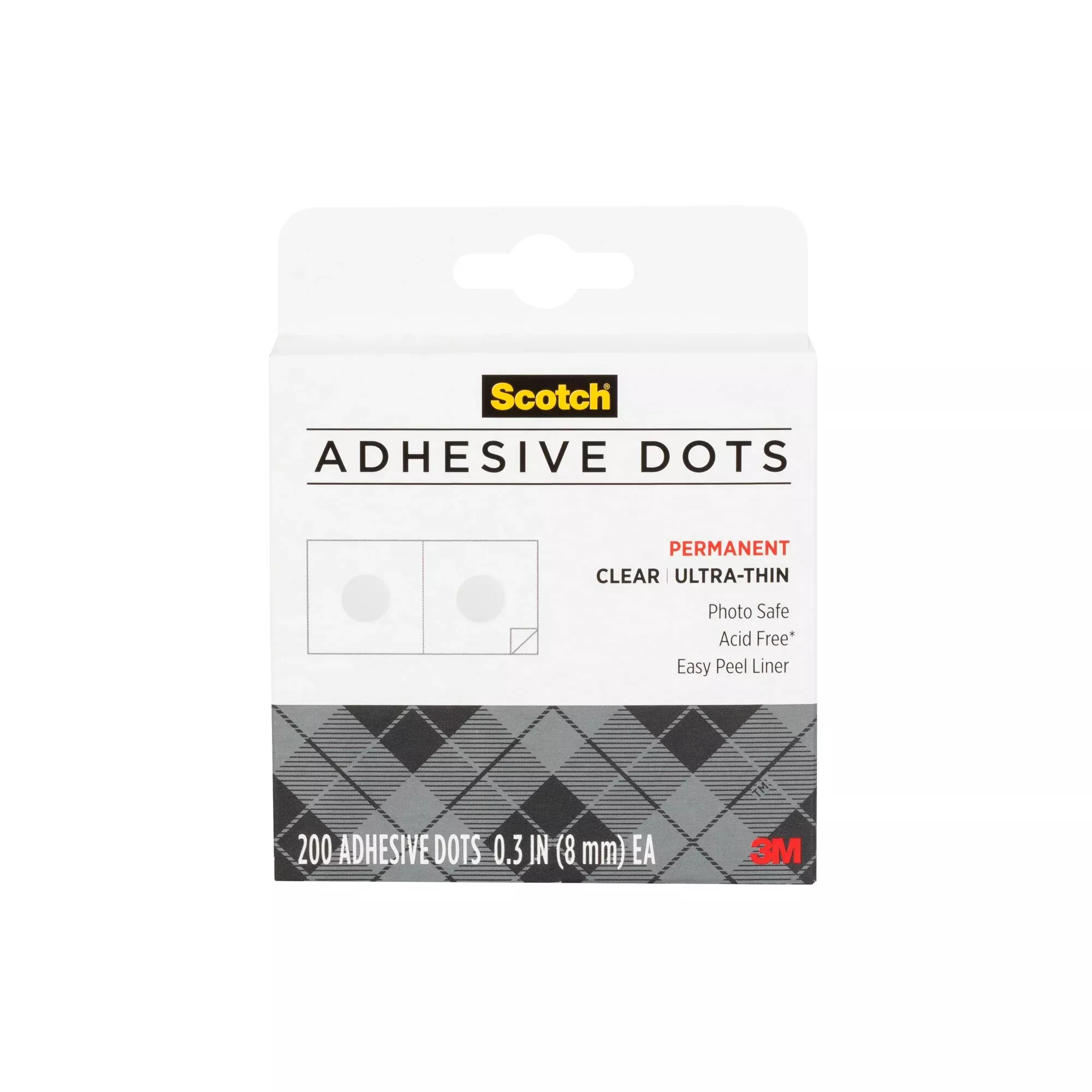 Scotch Adhesive Dots 010-200UT-CFT, Clear