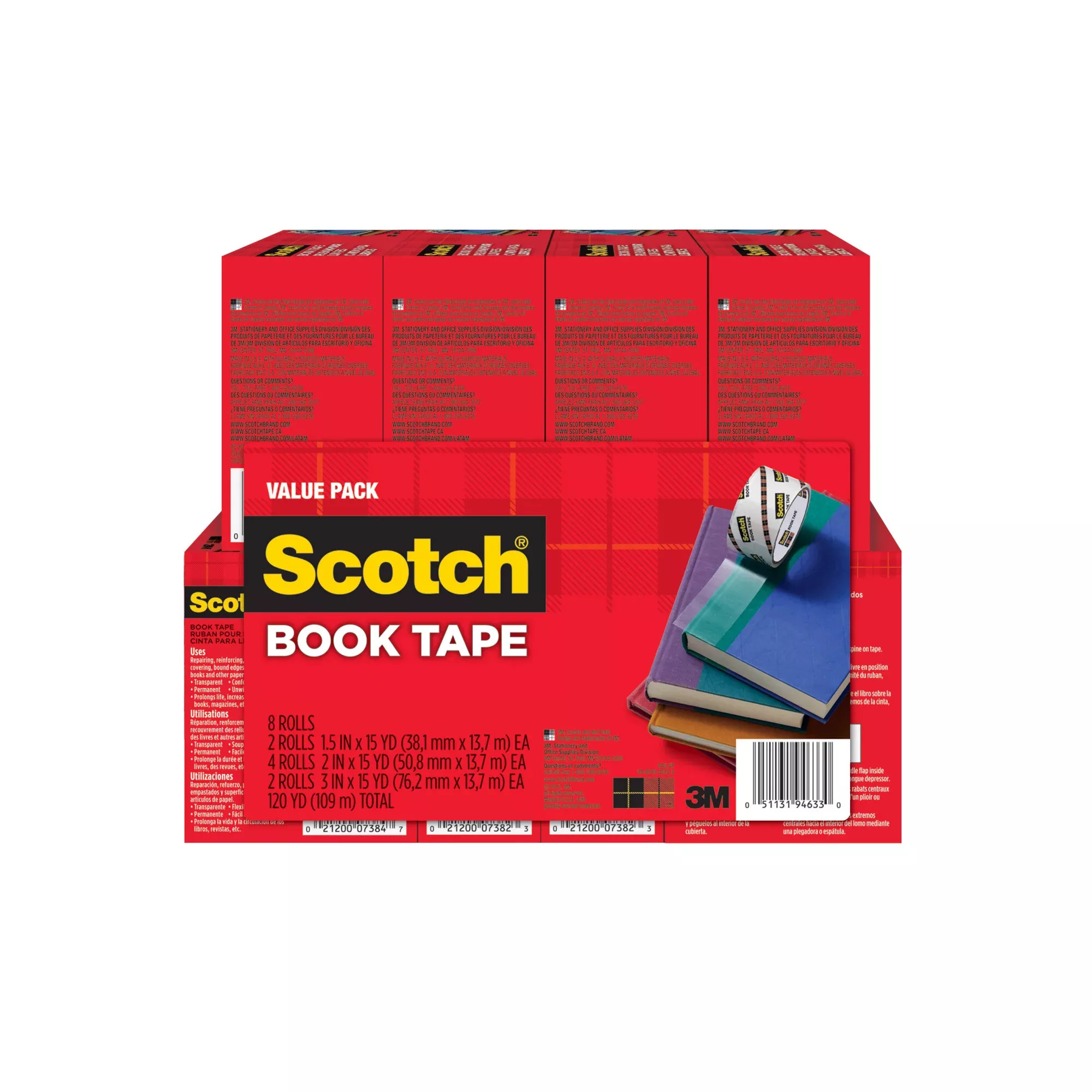 Scotch Book Tape Value Pack, 845-VP