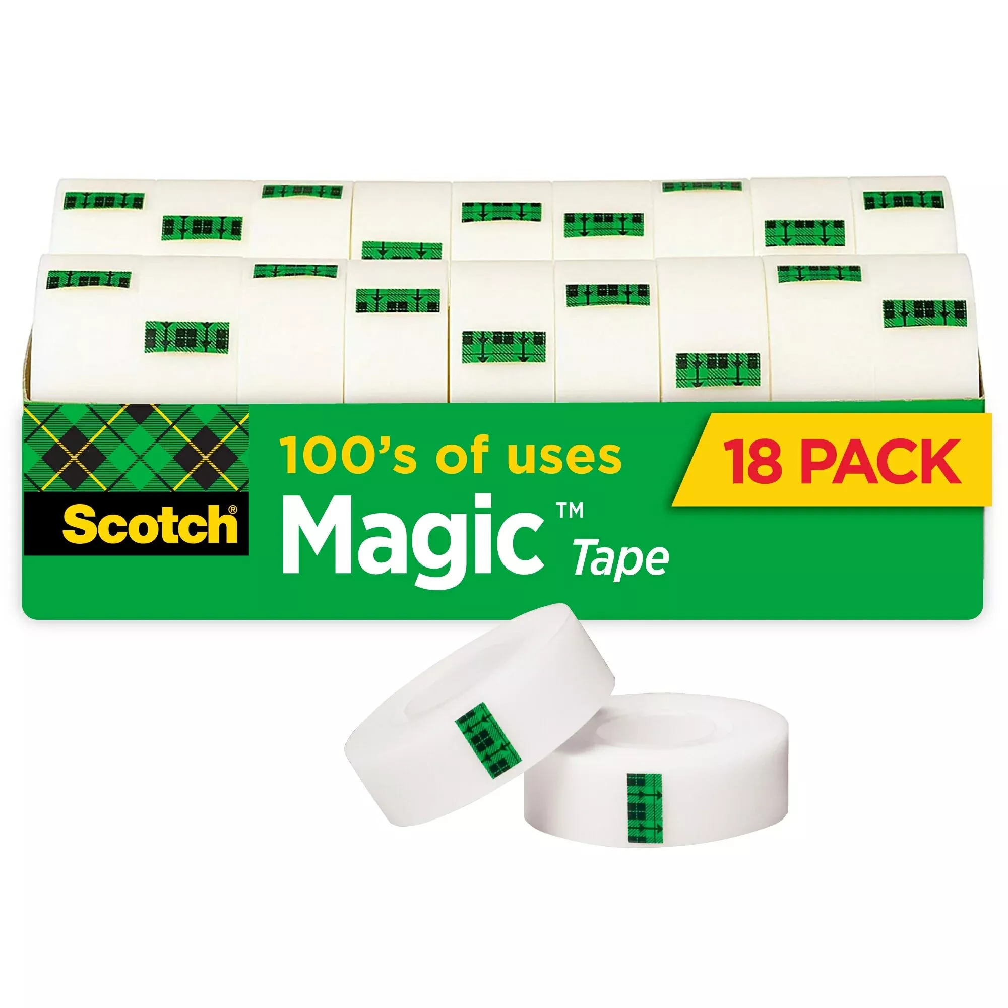 Scotch Magic Tape 810K18CP, 3/4 in x 1000 in Cabinet Pack