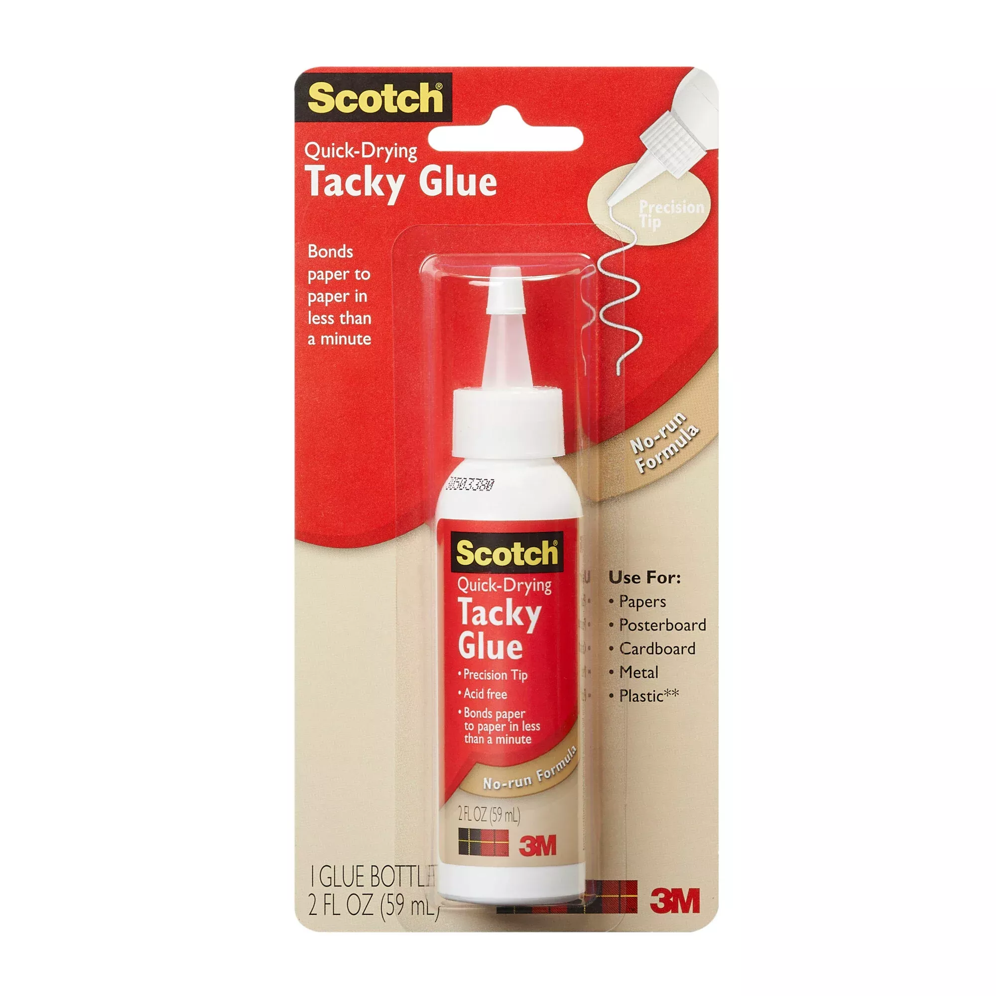 Scotch Quick Drying Tacky Glue 6052A-1, 2 fl oz (59 mL)