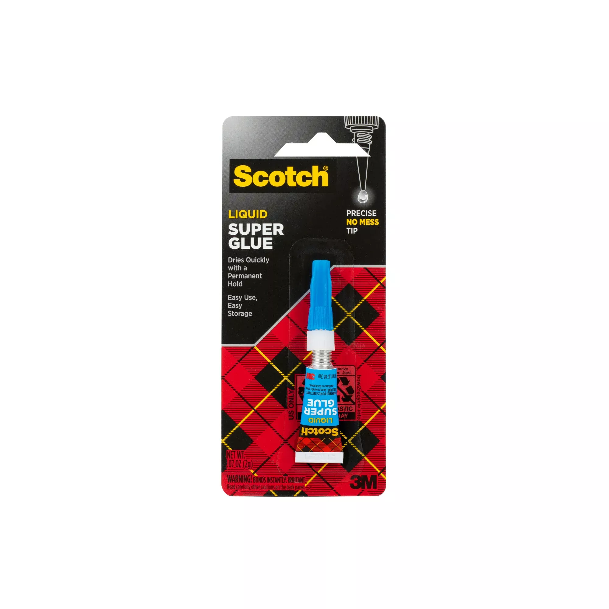Scotch Super Glue Liquid AD118D, .07 oz, 1-Pack