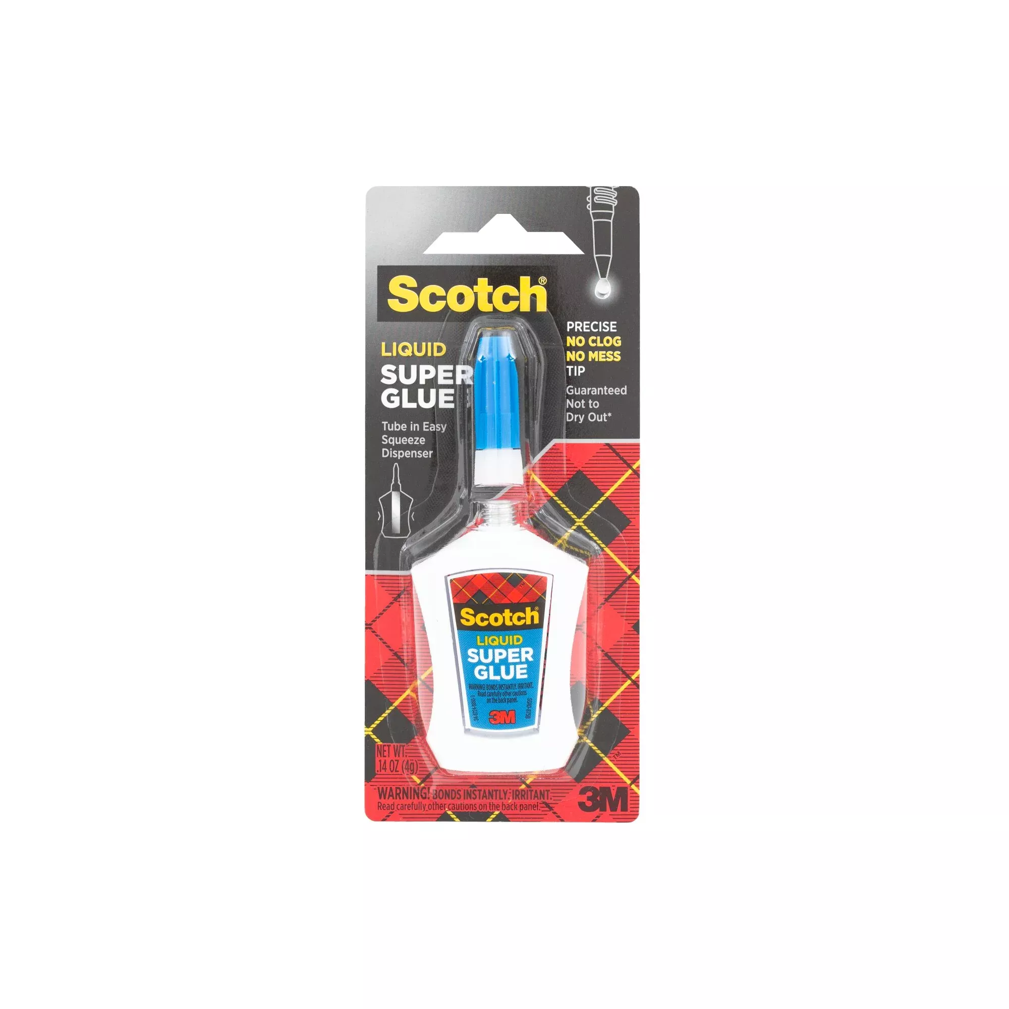 Scotch Super Glue Liquid in Precision Applicator, AD124, .14 oz (4 g)