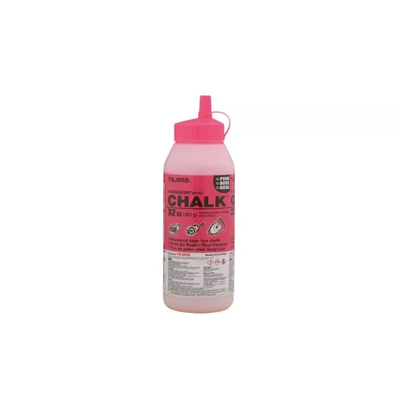 Tajima Tool PLC2-FP900 Micro Chalk Powdered Snap Line Chalk Fluorescent Pink 32oz