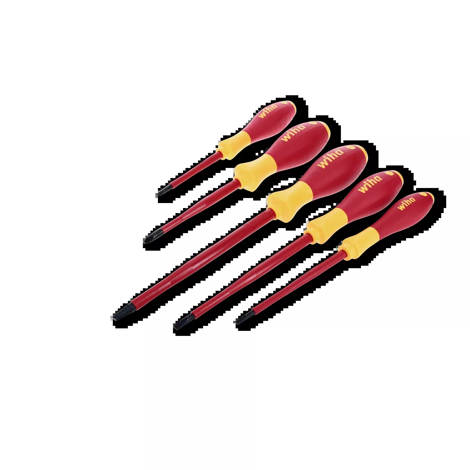 Wiha Tools 32059 Insulated SoftFinish Slotted / Phillips Screwdriver Set, 5 Pc.